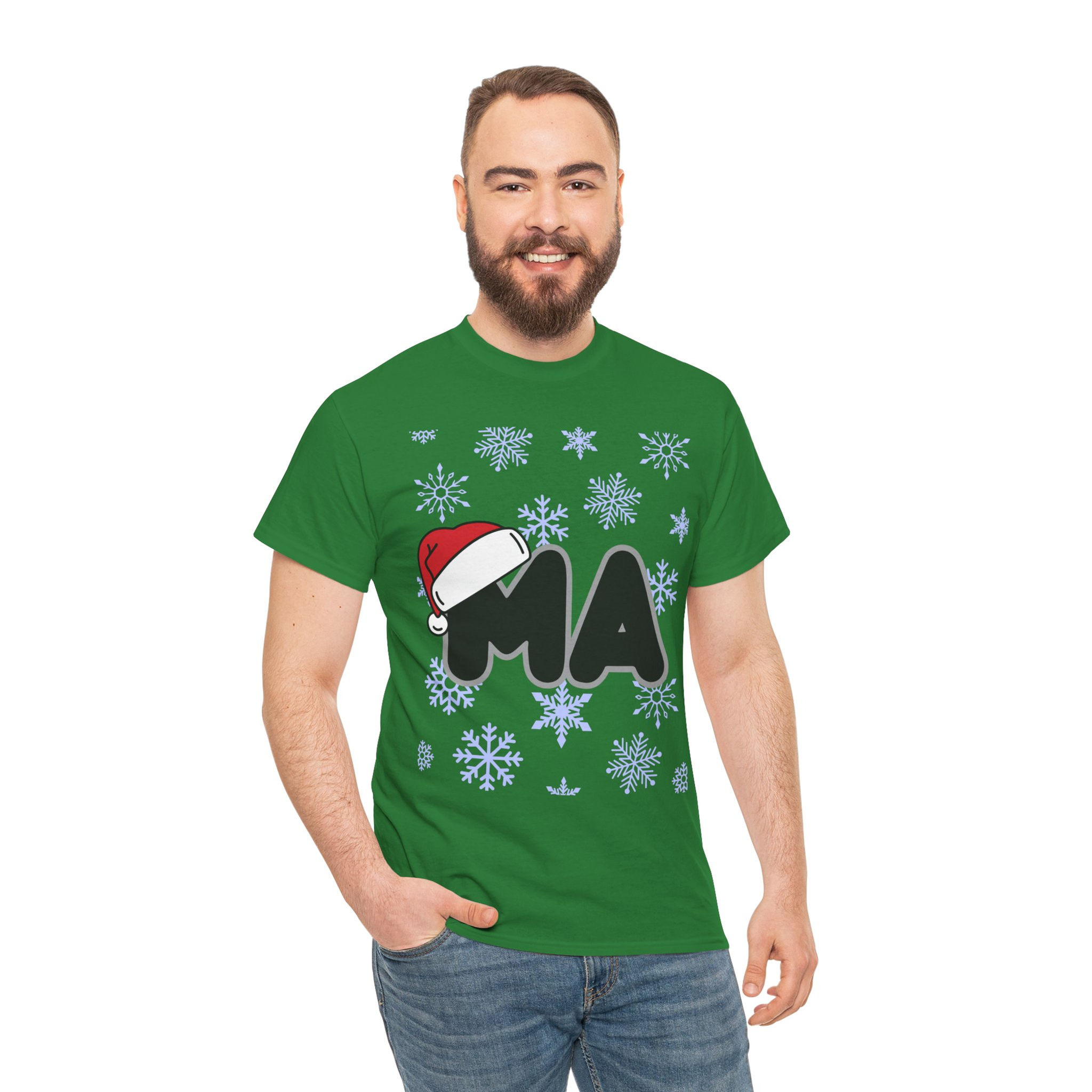 Festive Christmas Tee MA (Medical assistant) with Santa Hat Design