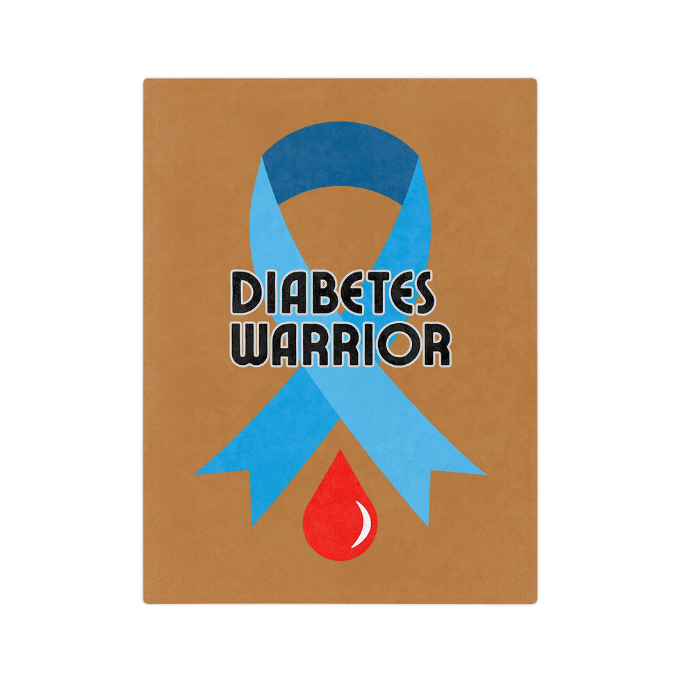 Thumbnail: Diabetes Warrior Velveteen Microfiber Blanket, Great Gift for diabetic