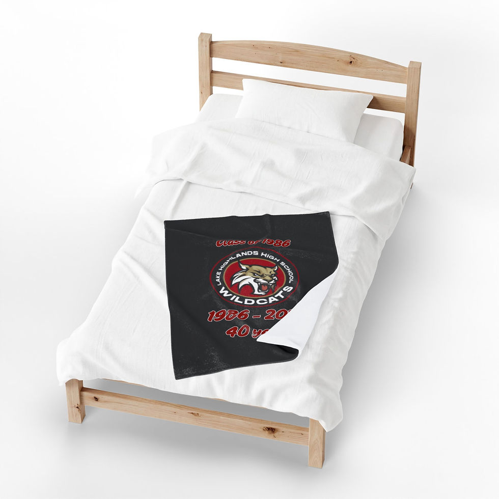 Thumbnail: Class of 1986 Wildcats 40th Reunion Velveteen Plush Blanket