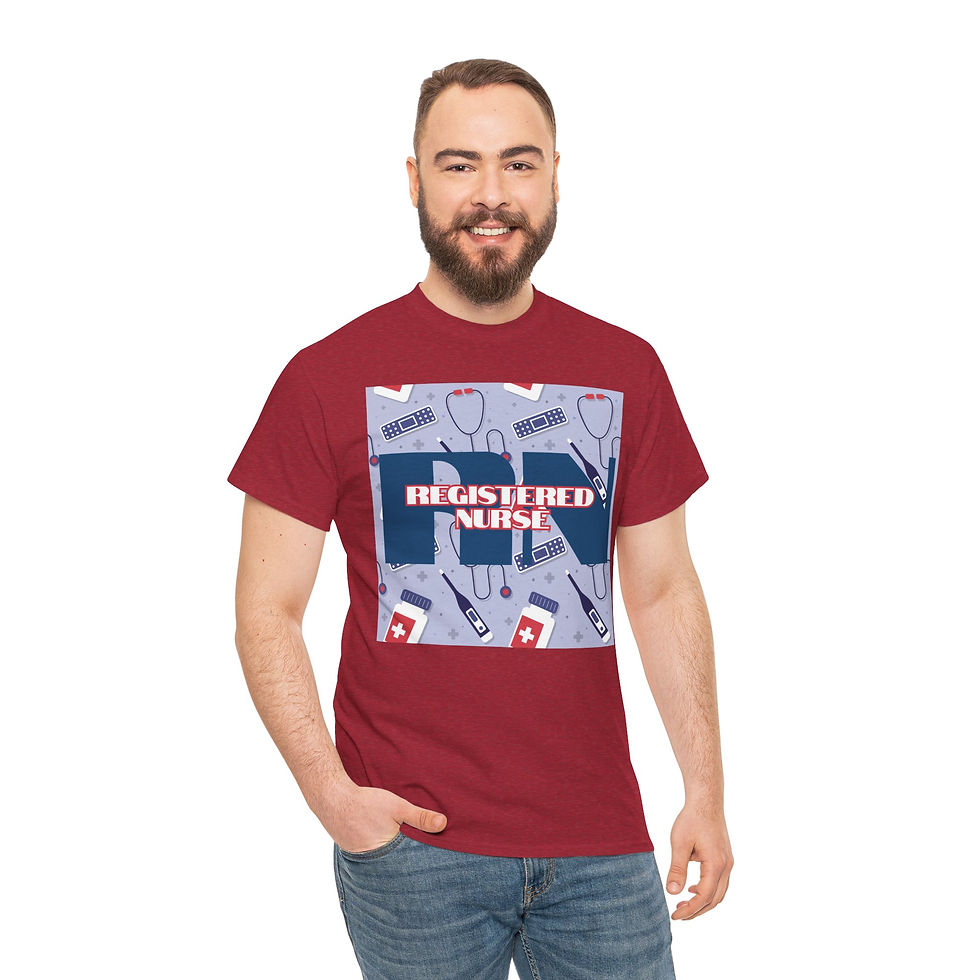 Thumbnail: Registered Nurse T-Shirt — Nurse Stethoscope & Medical Tools Graphic Tee