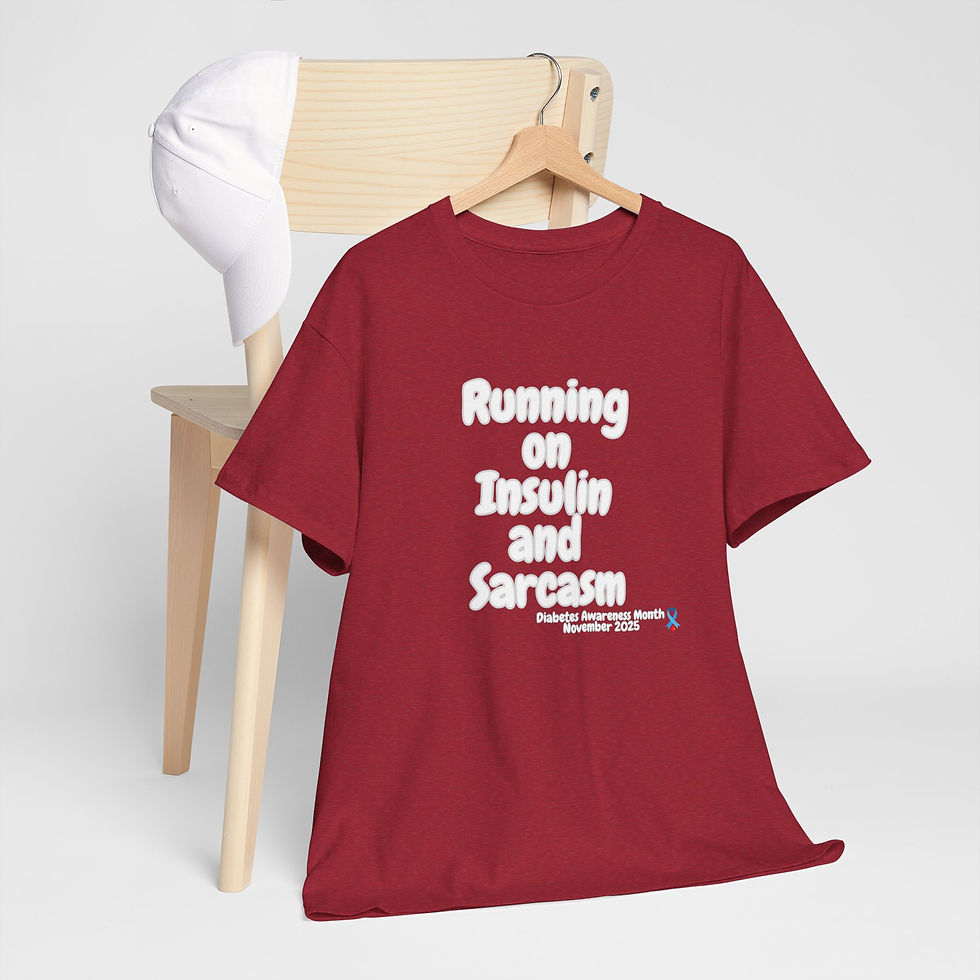Thumbnail: Running on Insulin and Sarcasm Tee (Diabetes Awareness) (Great Gift)