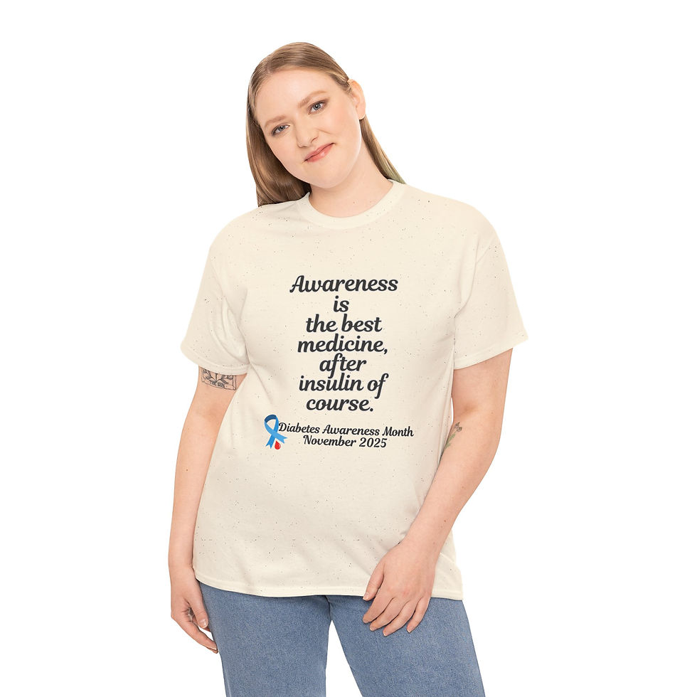 Thumbnail: Diabetes Awareness Heavy Cotton Tee, Diabetic gift