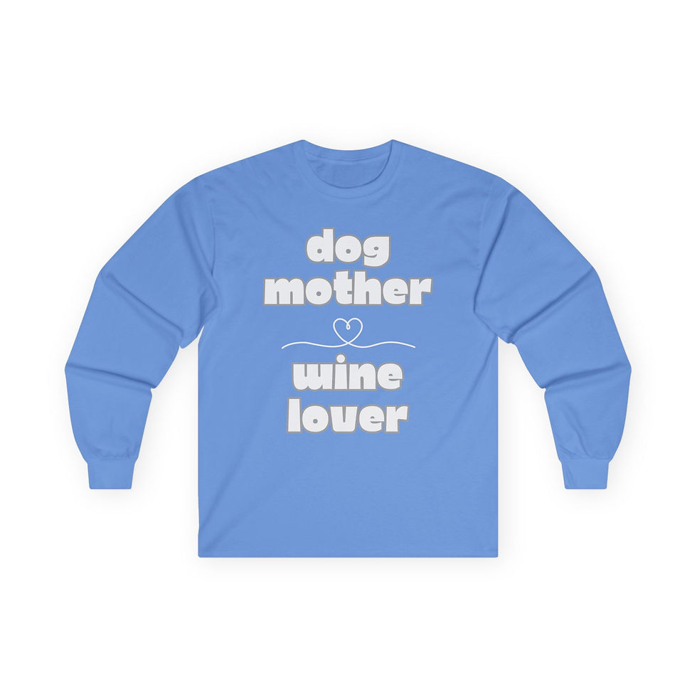 Thumbnail: Dog Mother Wine Lover Long Sleeve Tee - Unisex Ultra Cotton