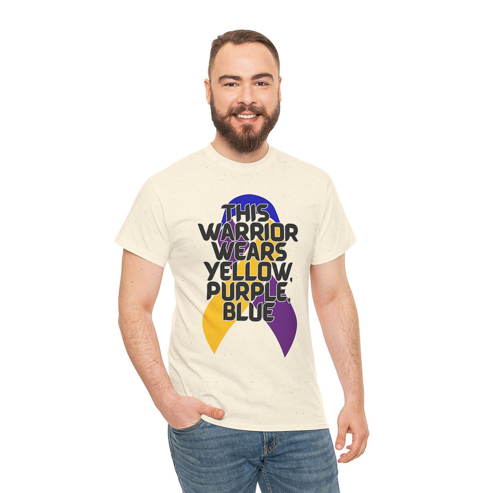 Thumbnail: THIS WARRIOR WEARS YELLOW/PURPLE/BLUE (Bladder Cancer Awareness/Support) Tee