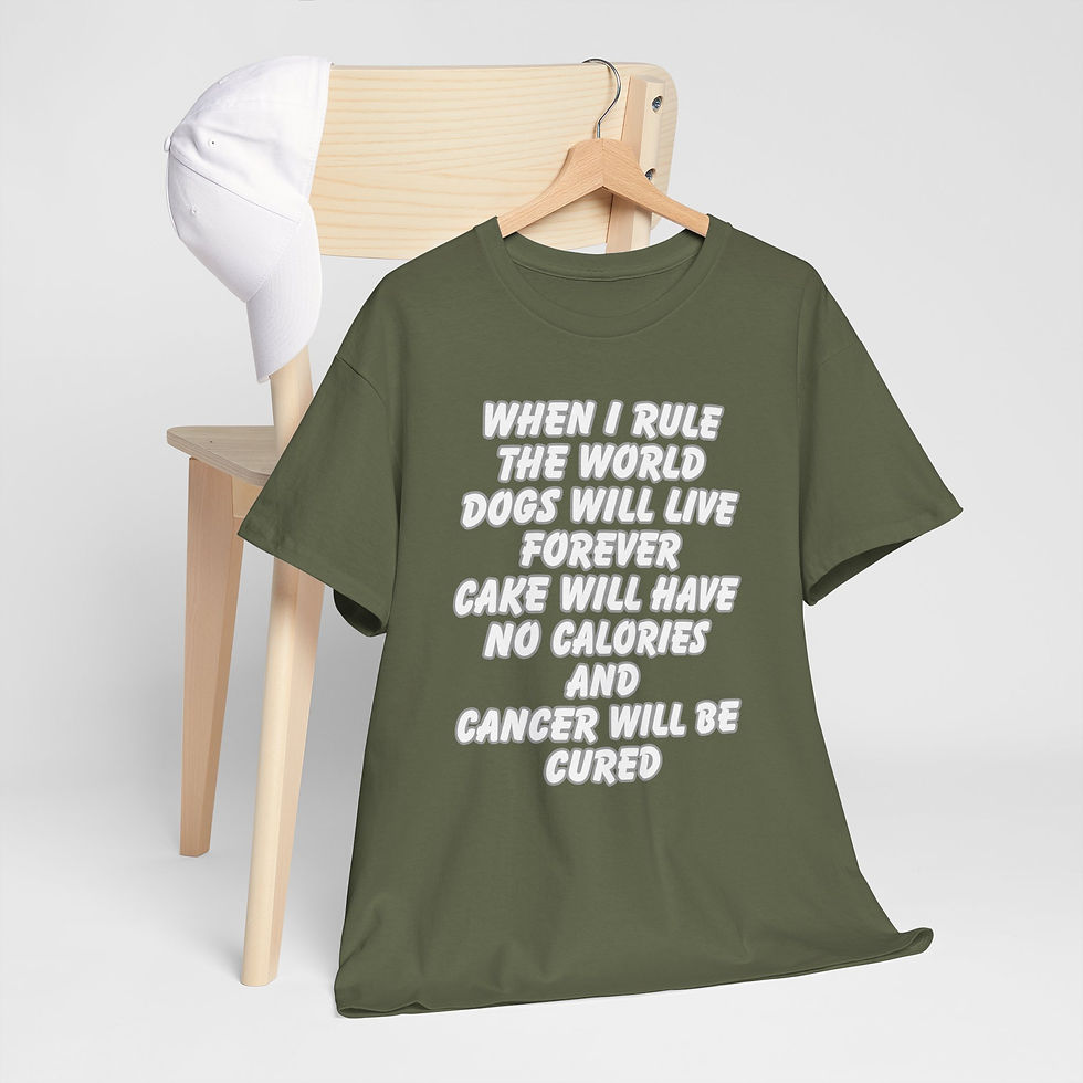 Thumbnail: Slogan Unisex Heavy Cotton Tee - Fun, Motivational Quote T-Shirt