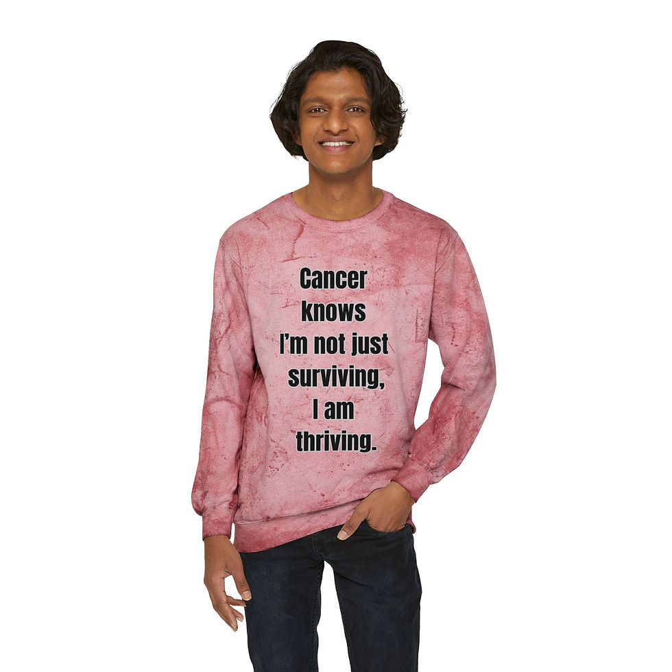 Thumbnail: Inspirational Cancer Awareness Crewneck Sweatshirt