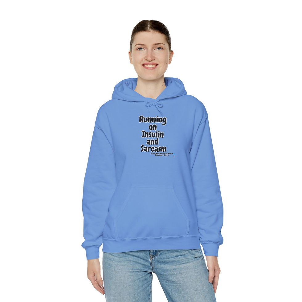 Thumbnail: Running on Insulin and Sarcasm Hoodie, Diabetic Awareness, Diabetes Gift