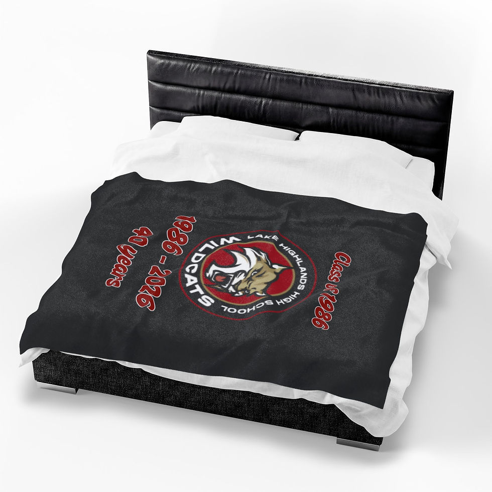 Thumbnail: Class of 1986 Wildcats 40th Reunion Velveteen Plush Blanket