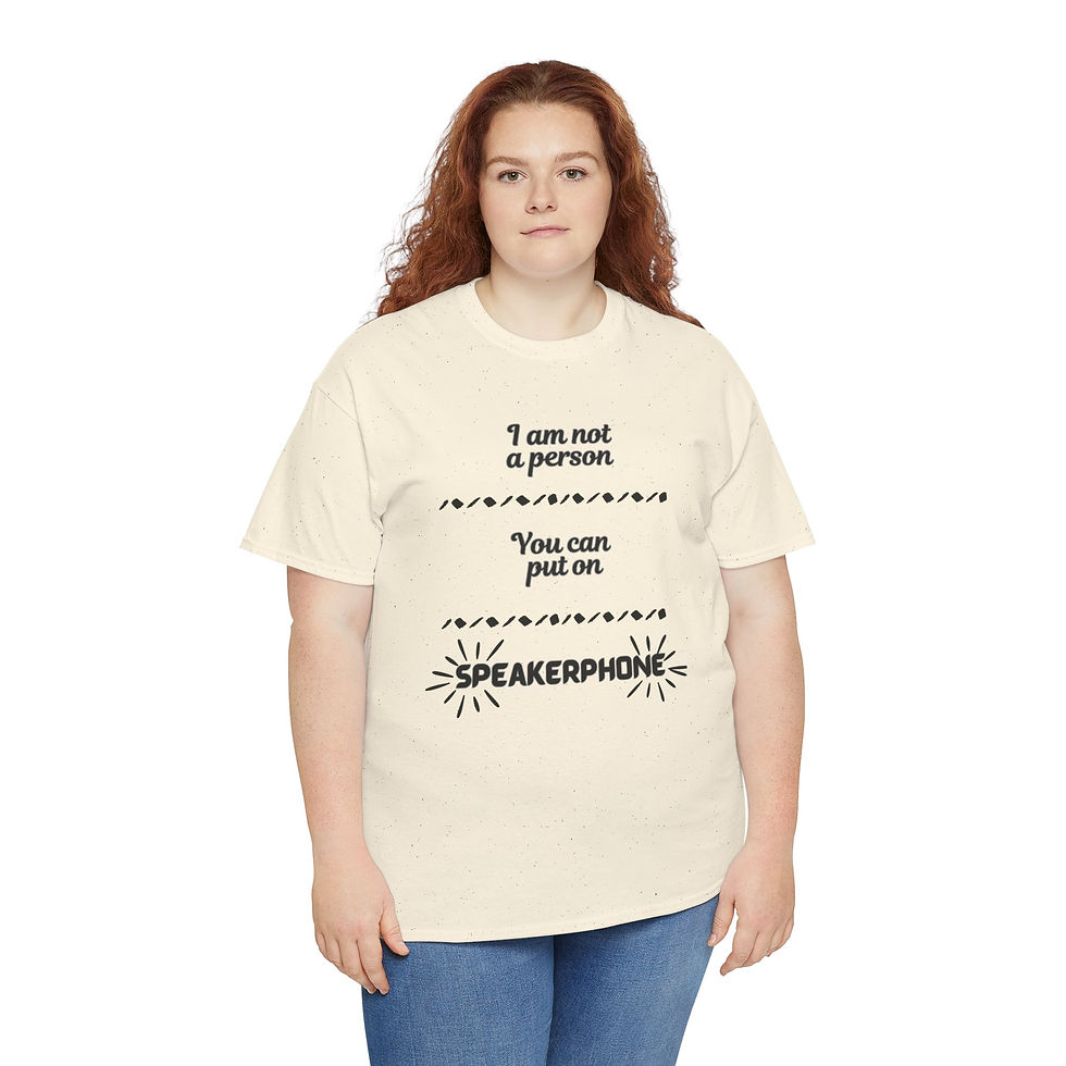 Speakerphone Humor Heavy Cotton Tee