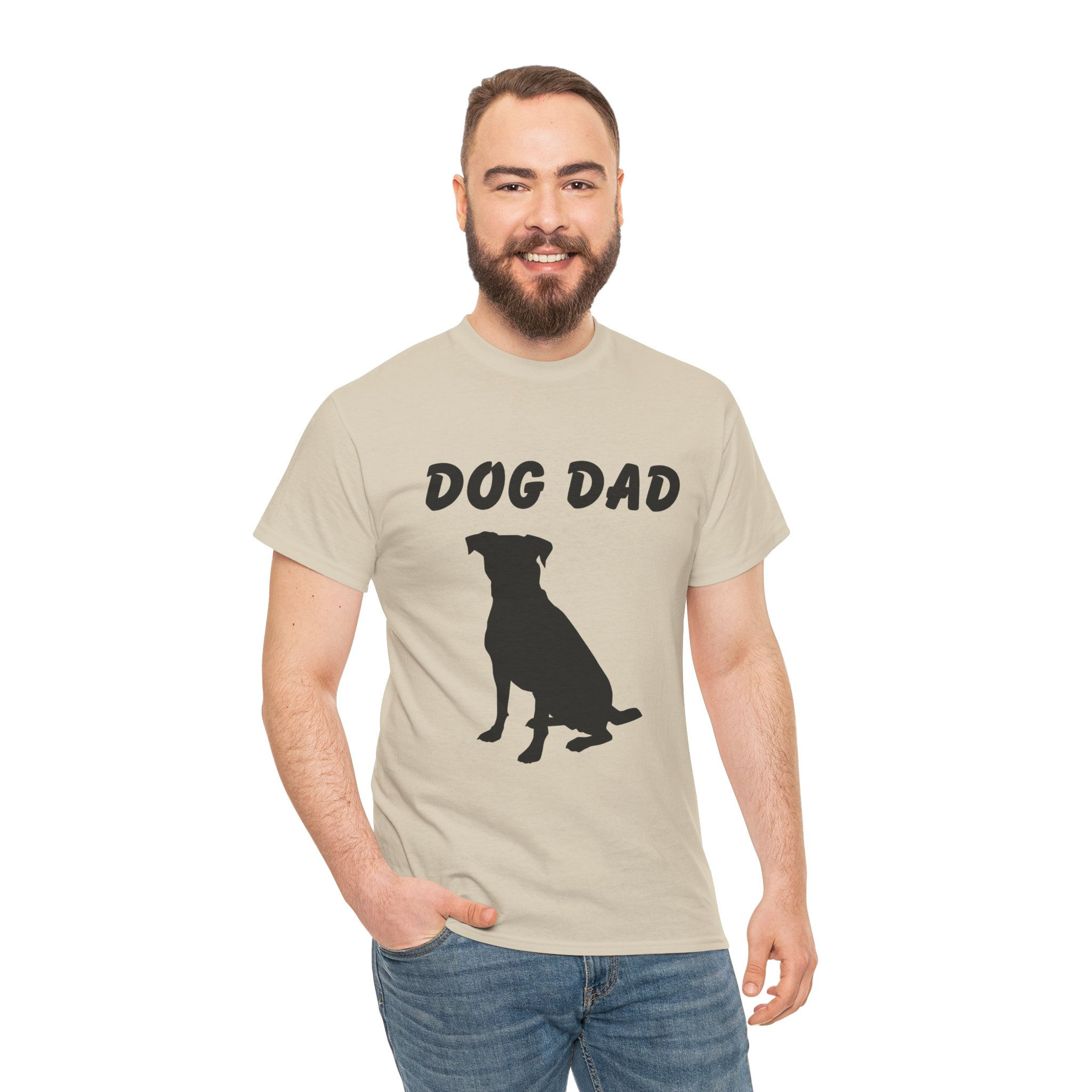 Dog Dad Pit Bull Heavy Cotton Tee, Father's Day,Dog Lover T-Shirt