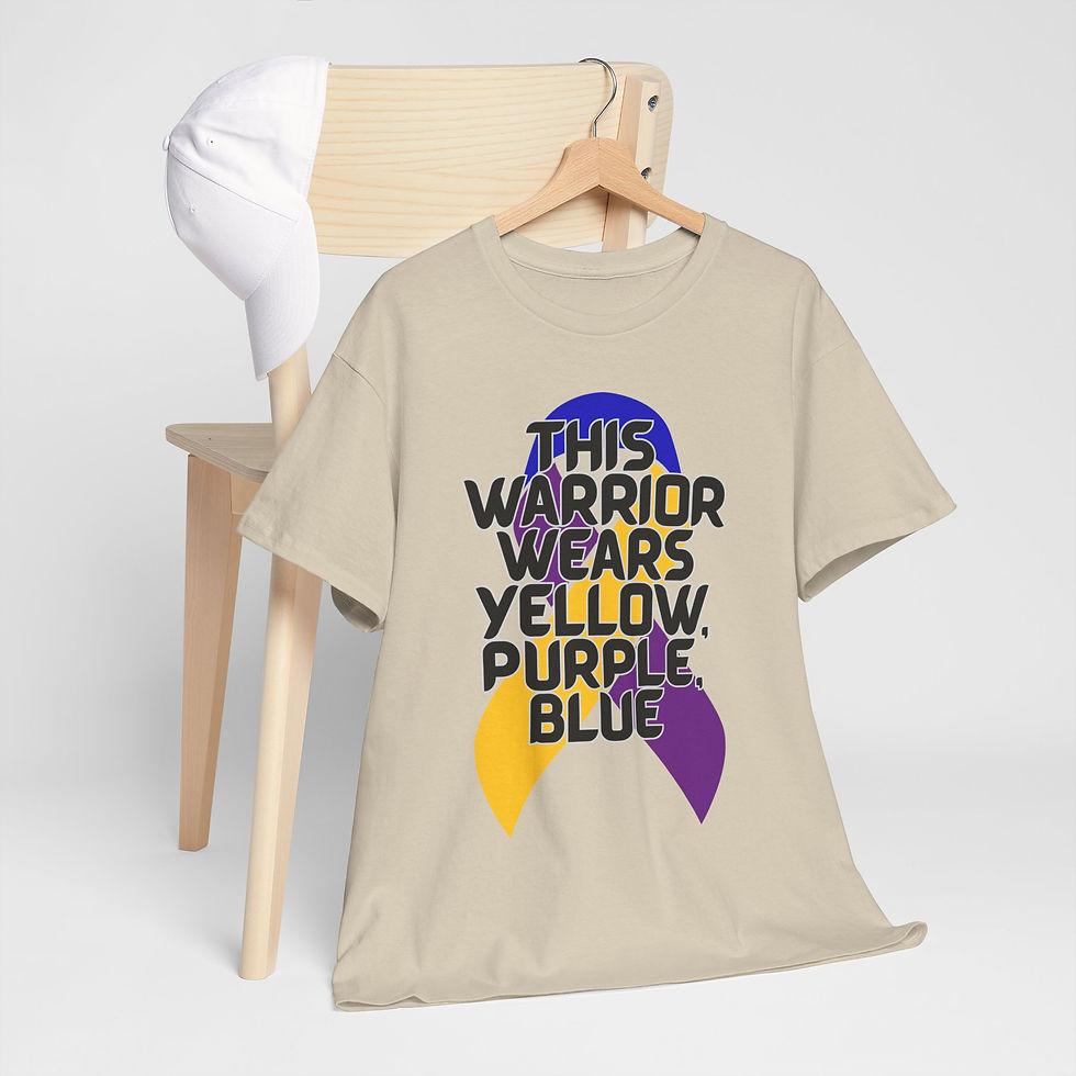 Thumbnail: THIS WARRIOR WEARS YELLOW/PURPLE/BLUE (Bladder Cancer Awareness/Support) Tee