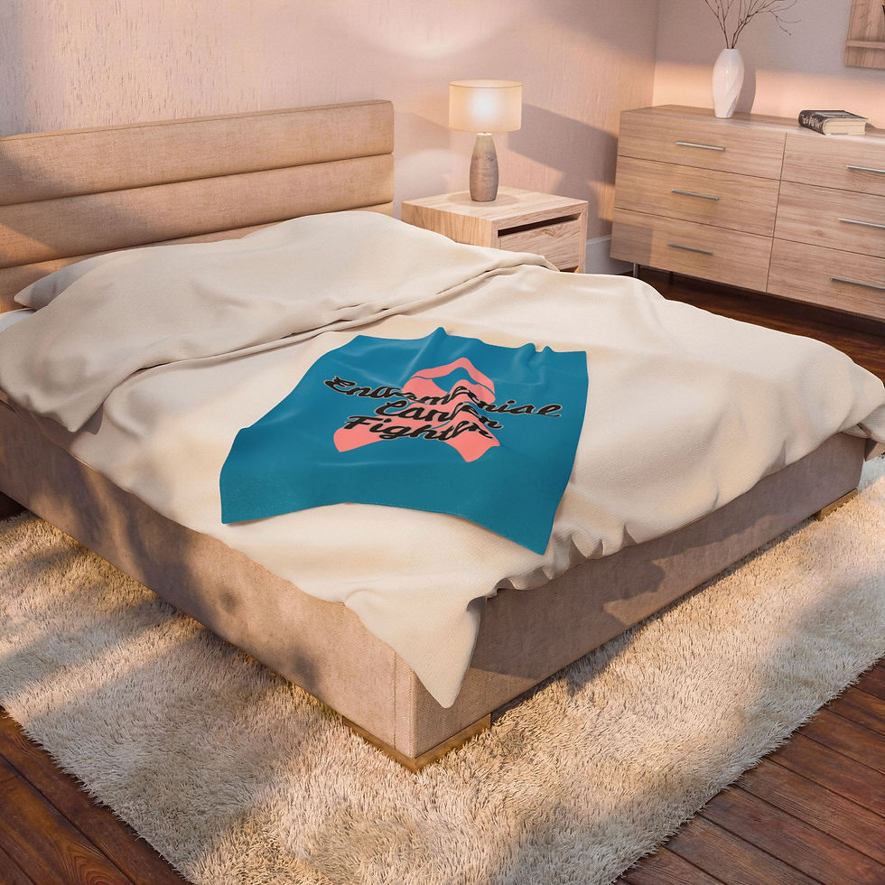 Thumbnail: ENDOMETRIAL CANCER FIGHTER BLANKET. (3 sizes)(uterine) Cancer support. chemo.pt.