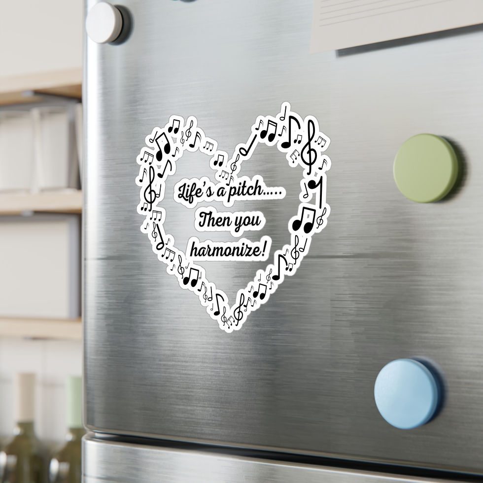 Thumbnail: LIFE’S a PITCH THEN YOU HARMONIZE (Music humor, great gift)Stickers