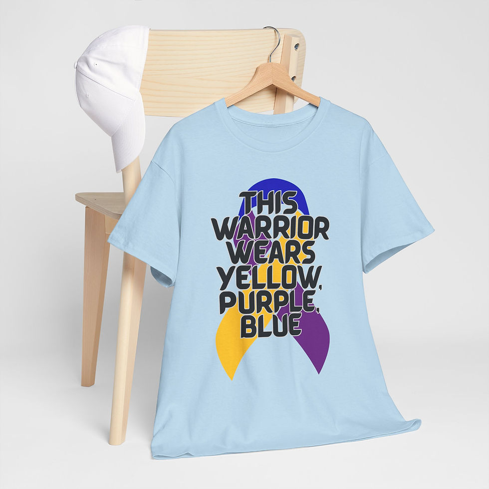 Thumbnail: THIS WARRIOR WEARS YELLOW/PURPLE/BLUE (Bladder Cancer Awareness/Support) Tee