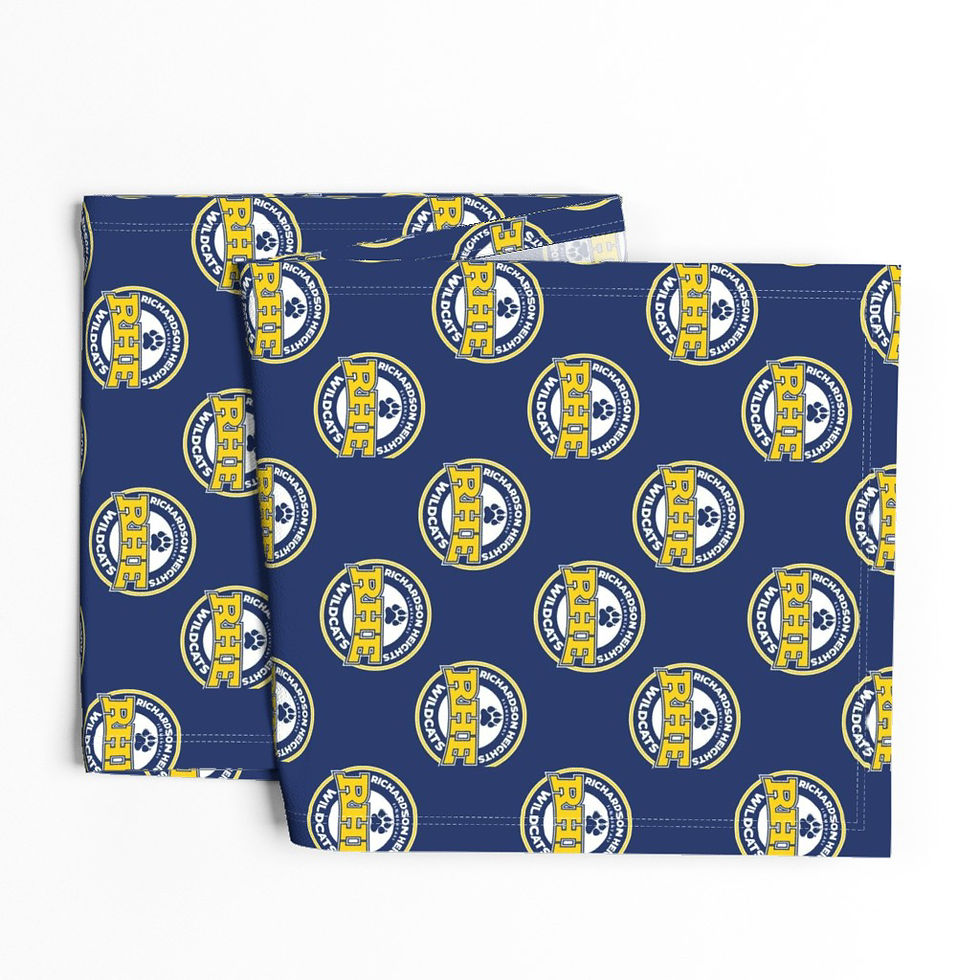 Thumbnail: Richardson Heights Elementary Wildcats Emblem on Navy blue Table Runner