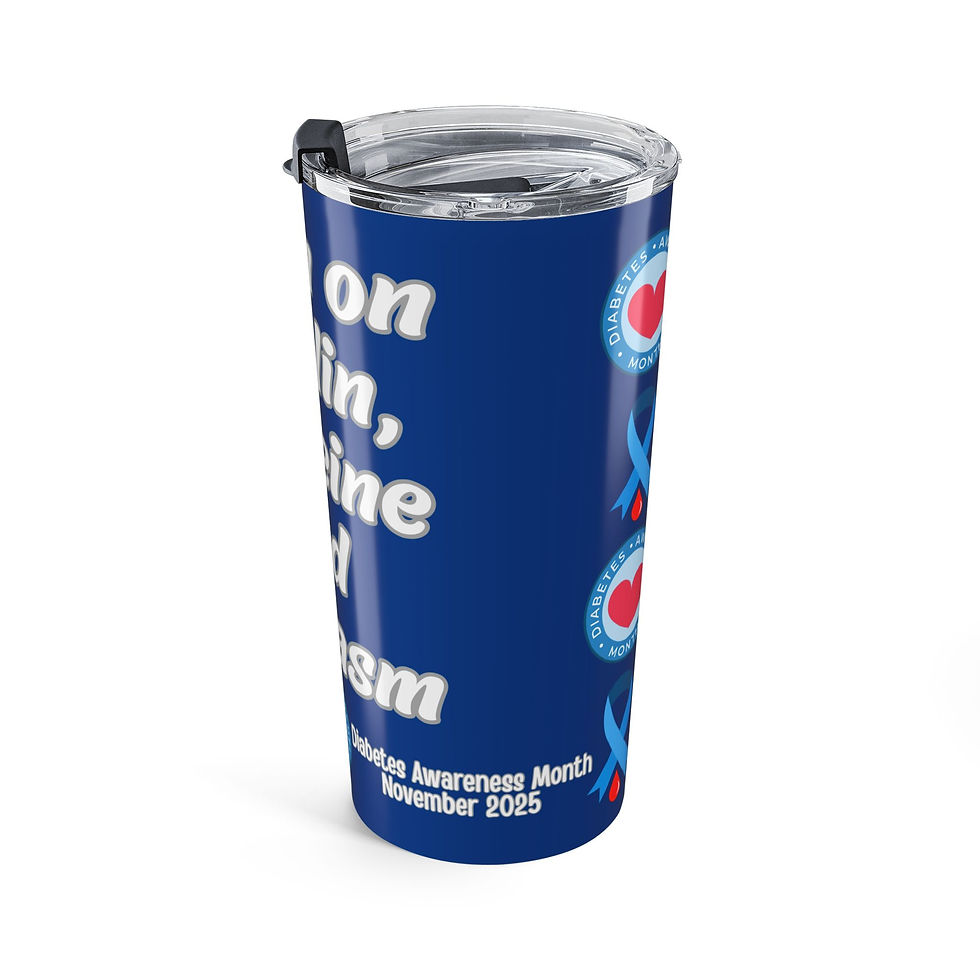Thumbnail: Diabetes Awareness Tumbler 20oz - Insulin, Caffeine & Sarcasm