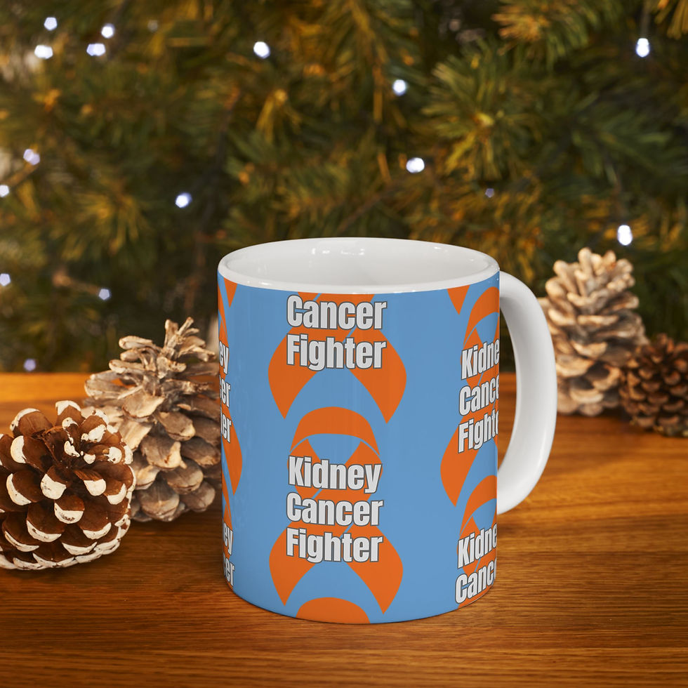 Thumbnail: Kidney Cancer Fighter Mug, Inspirational Coffee Cup Support, Cancer Awareness
