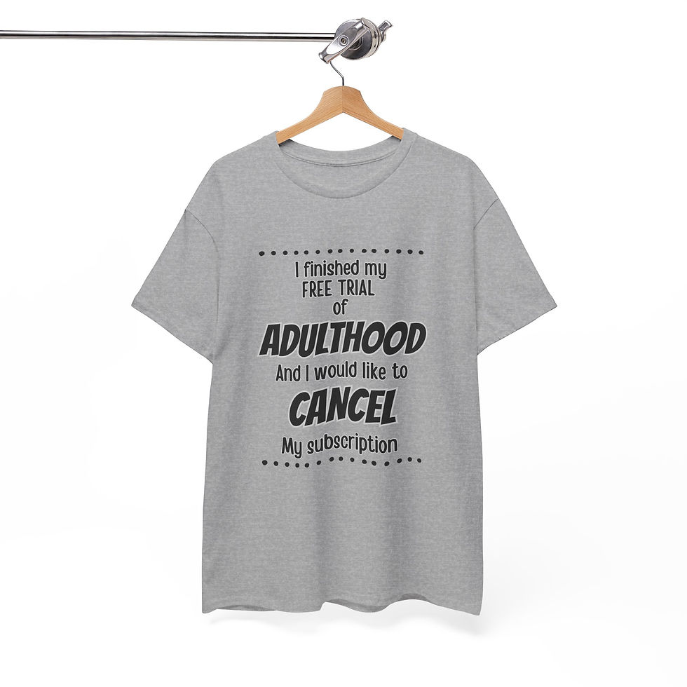 Thumbnail: "I Finished My Free Trial of Adulthood and I Would Like to Cancel" Funny T-Shirt