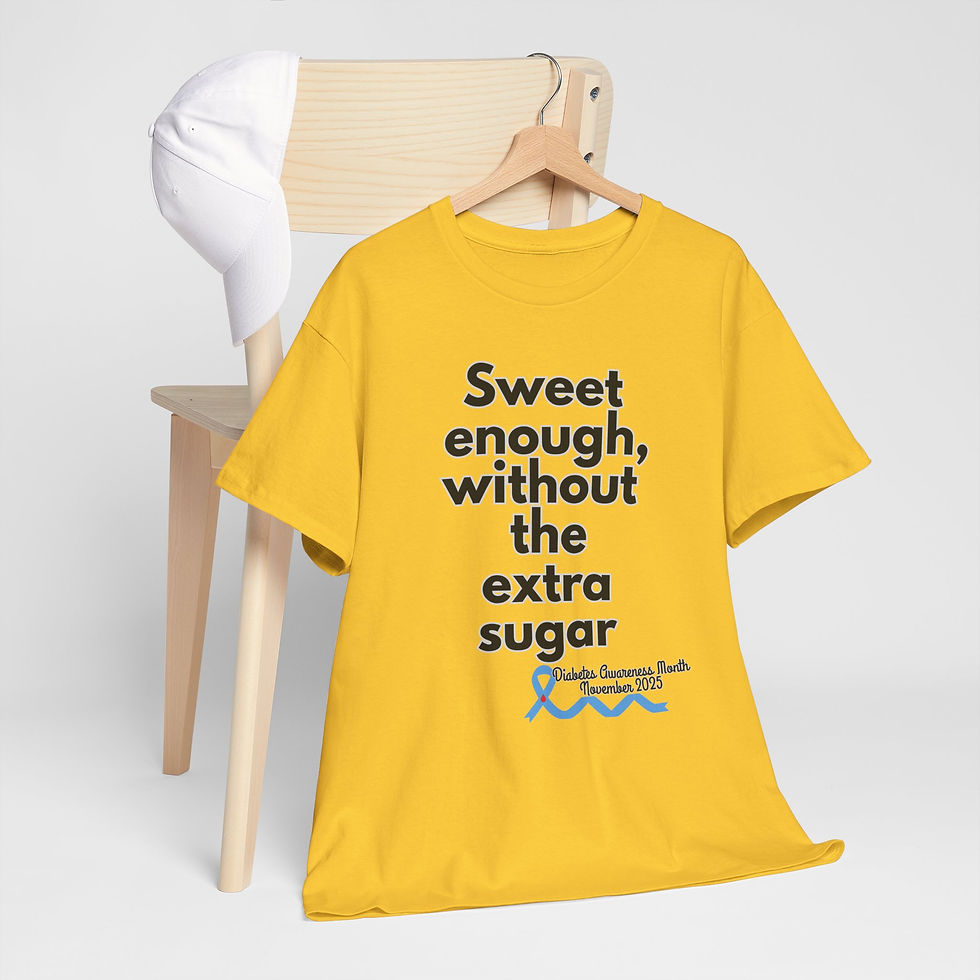 Thumbnail: Sweet Enough Heavy Cotton Tee, Diabetes Awareness Tee