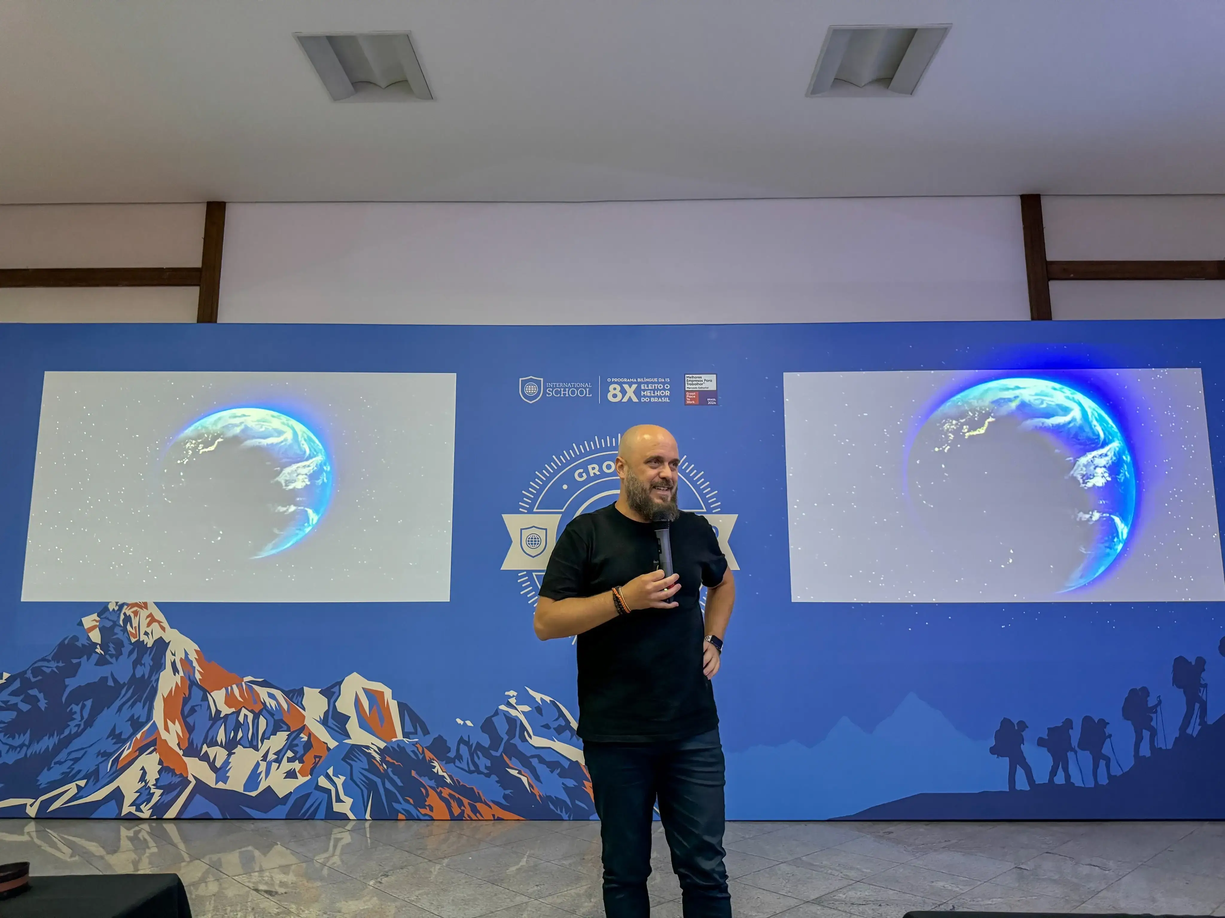 Diego Maia no evento da International School
