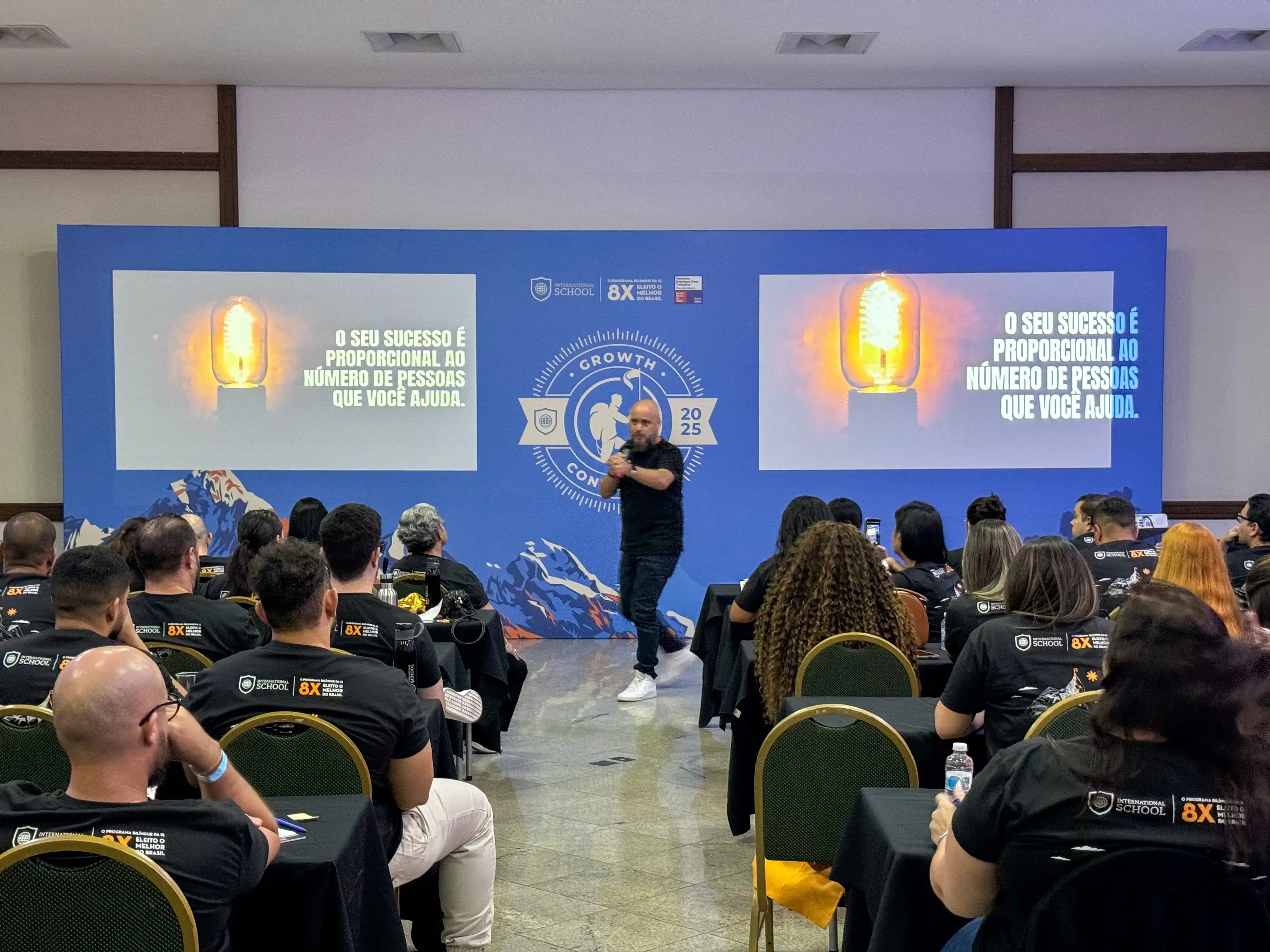 Diego Maia no evento da International School