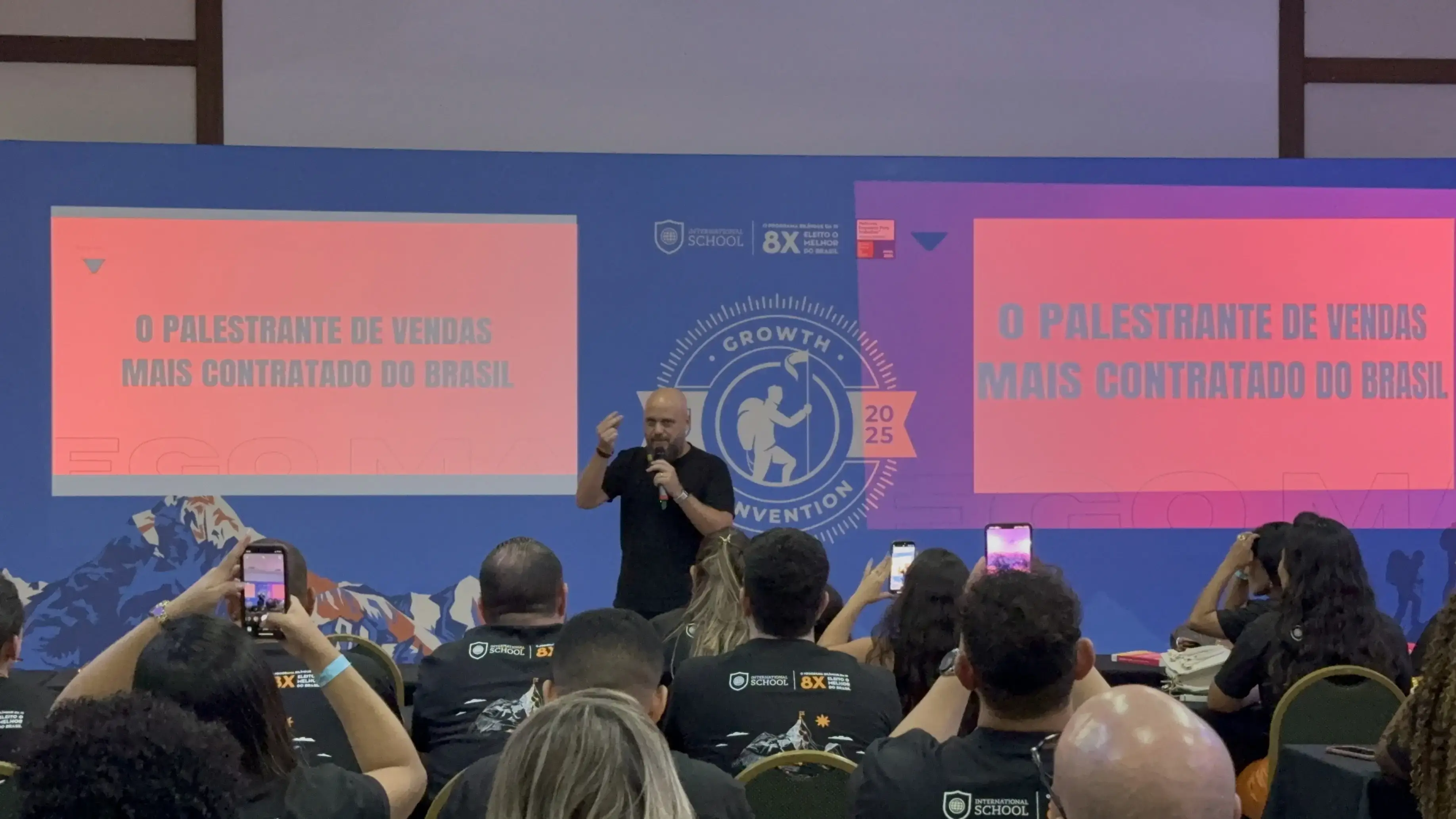 Diego Maia no evento da International School