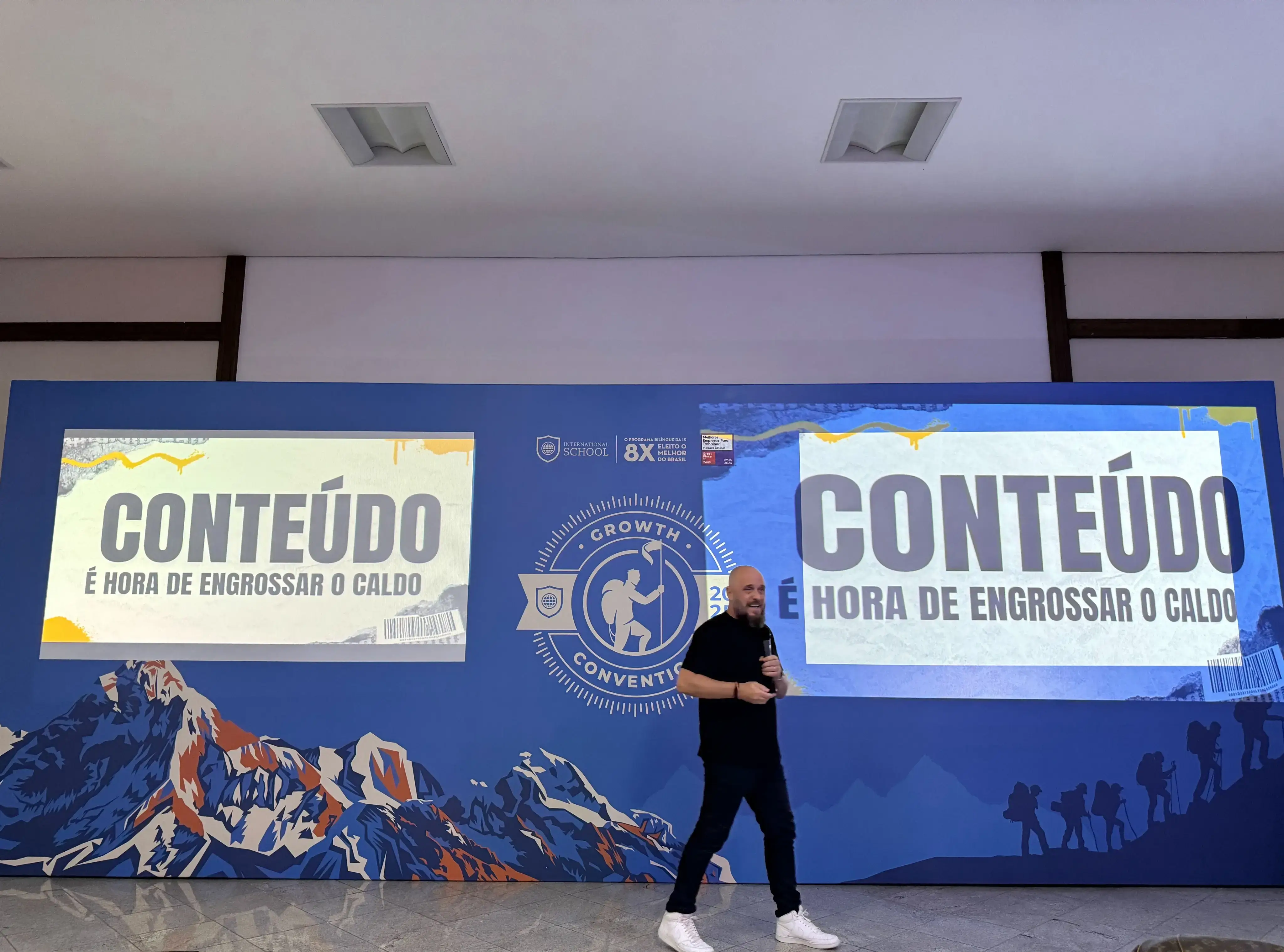Diego Maia no evento da International School