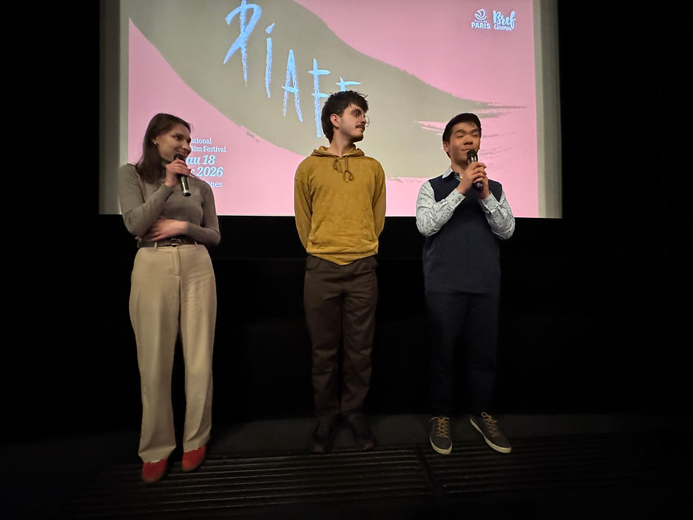 Piaff 2026 : Elise Coupet, Matis Acker,  Yves Dubois nous parlent de leur film "La ferme de papy" après la projection. - Photo Clément Martin