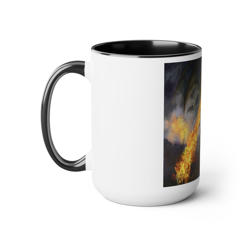 Thumbnail: Two-Tone Coffee Mugs, 15oz