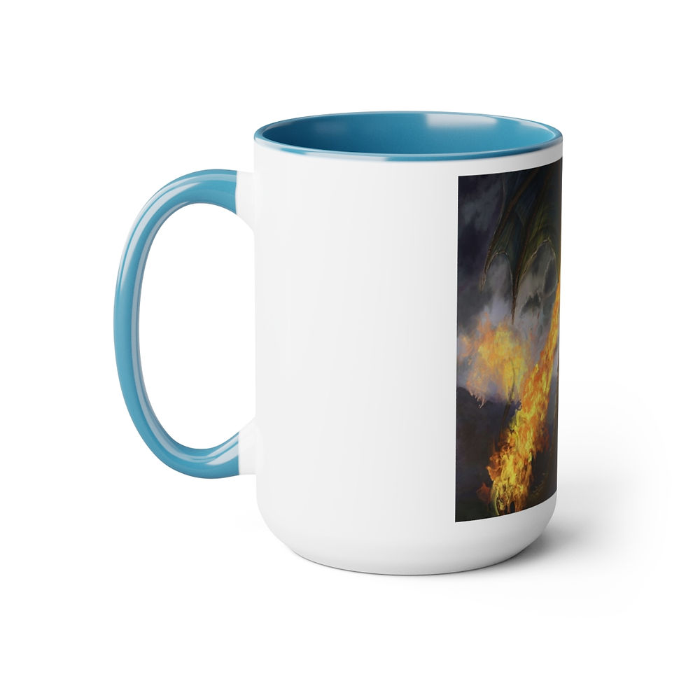 Thumbnail: Two-Tone Coffee Mugs, 15oz