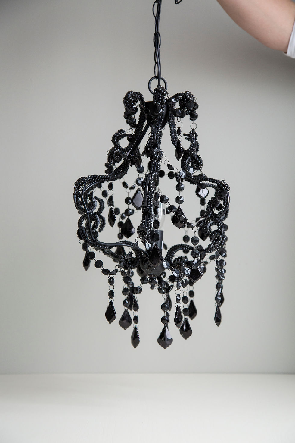 black chandelier