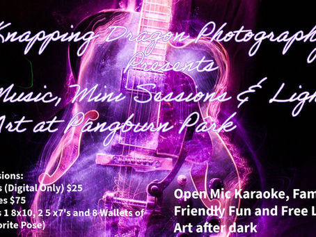 Knapping Dragon Photography Brings the Fun to Pangburn Park Every Saturday: Music, Mini Sessions, Light Art