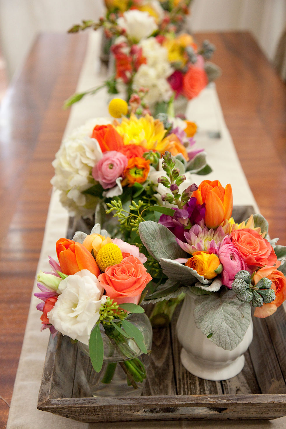 bright spring centerpieces