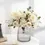 Thumbnail: Faux Silk Peony and Rose Bouquet 29cm White