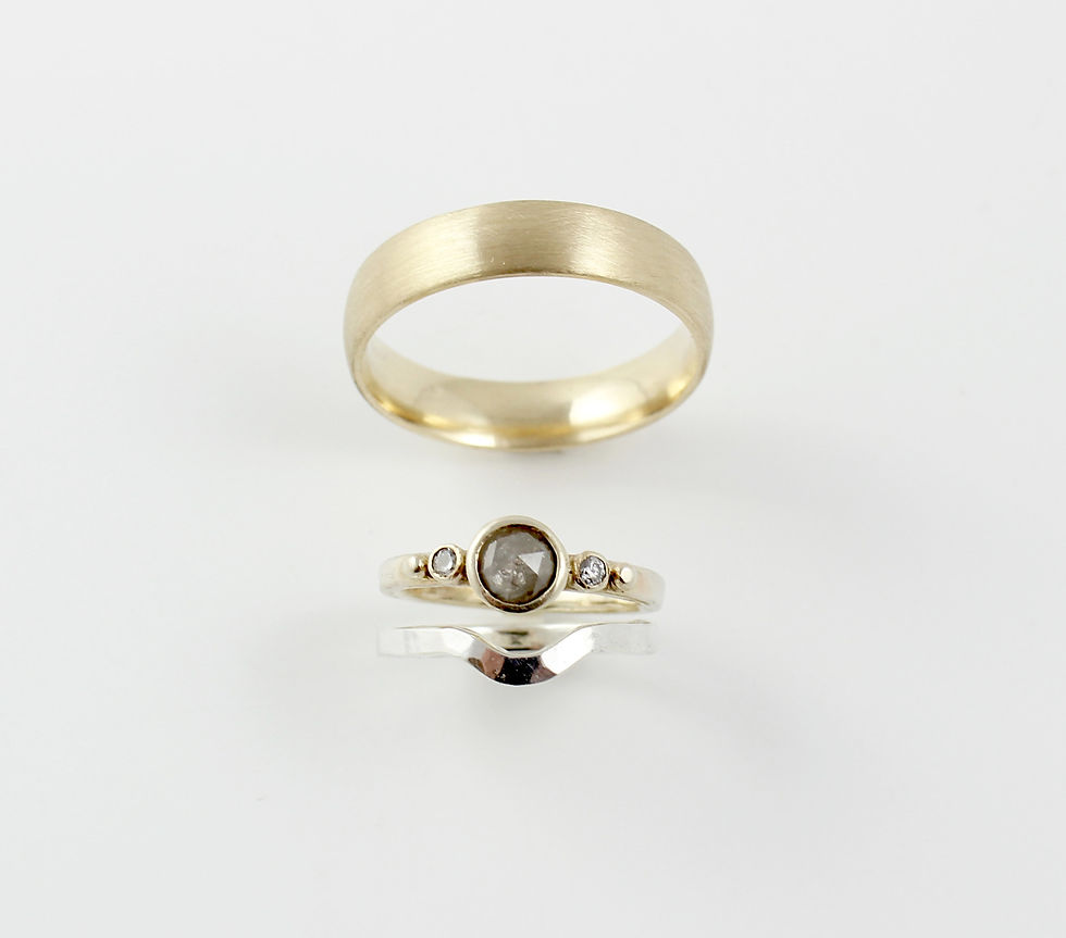 Wedding set, 9ct gold