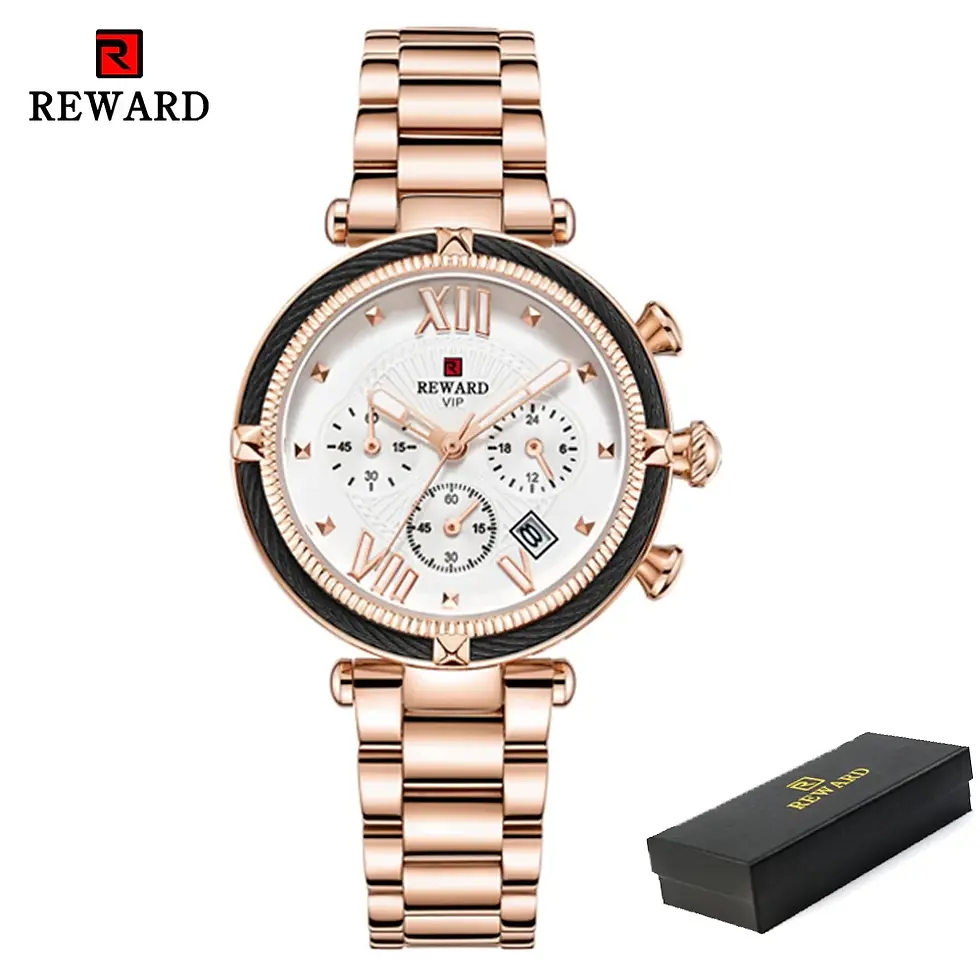 Thumbnail: REWARD Luxury Fashion Women Watches Waterproof Casual Quartz