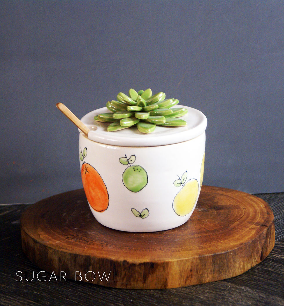 Thumbnail: Handmade Citrus Mix Ceramic Kitchen Decor Set | Lemon, Orange, Lime Dishes