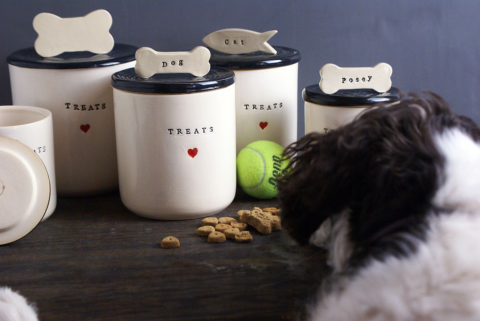 Thumbnail: Personalized Ceramic Pet Treats Jars