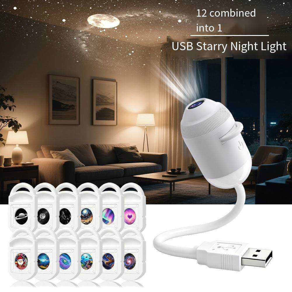 StarView™ Portable Projector – 720P HD Mini Projector with Starry Night Light
