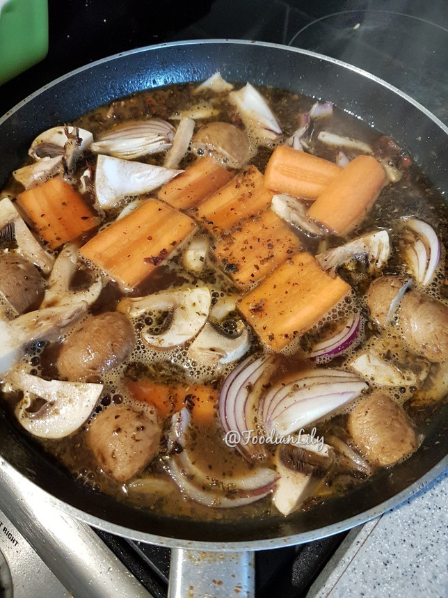 Vegetables prior to adding to lamb shanks