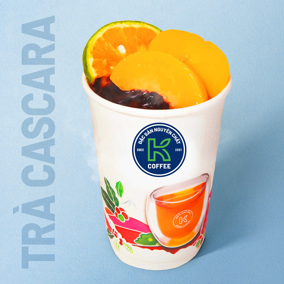 Trà Cascara Cam Đào