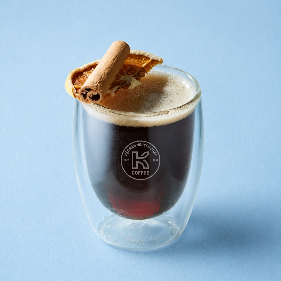 Trà Cascara đào quế