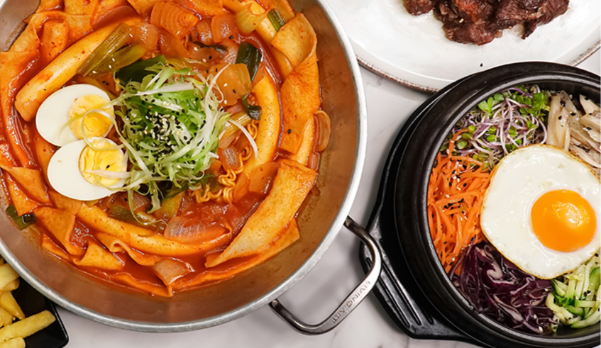 Tteokbokki and Bibimbap