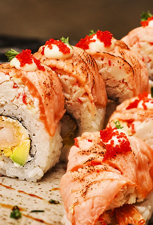 Nude kimbap s krevetami a lososem
