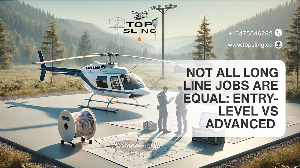 Pre-flight planning for helicopter long line operations with pilot and ground crew reviewing maps, load details, and external load equipment.