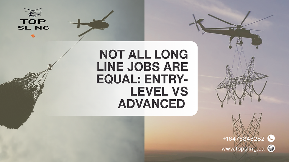 Comparison of simple helicopter net load transport versus advanced long line operation placing a tower section with high precision and ground crew coordination.