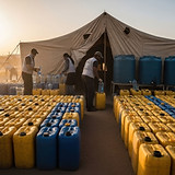 Campement humanitaire