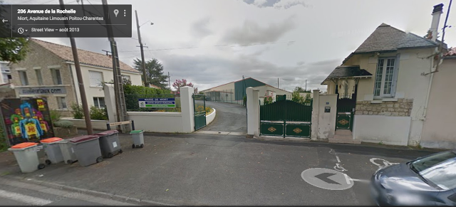 image googlemap de la salle de tennis avenue de la rochelle à niort
