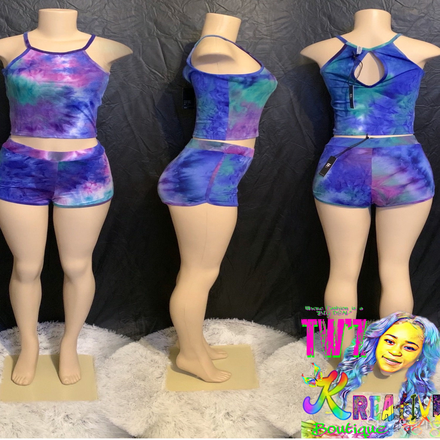 Women Tie Dye Two Piece Set