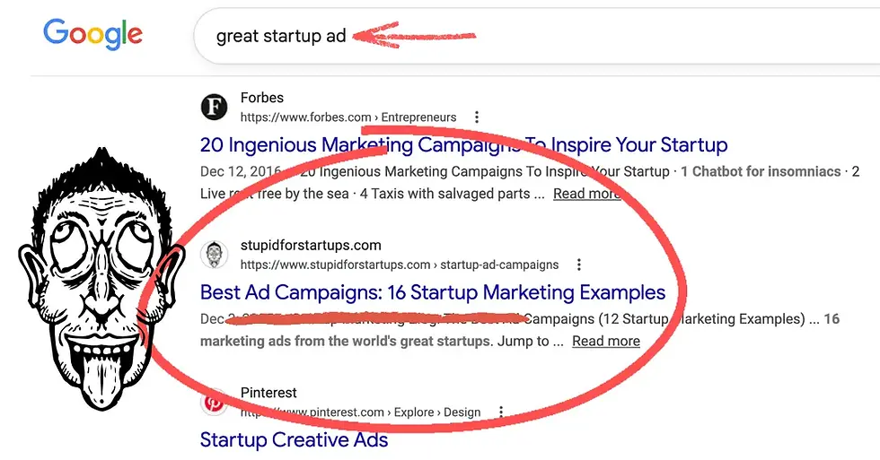 Stupid For Startups, SEO Article Image.webp